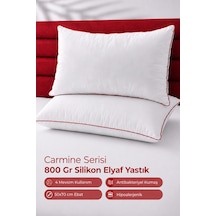 Carmine Serisi %100 Silikon Elyaf Dolgu Yastık - Otel Tipi 800 Gr 2 Adet Beyaz