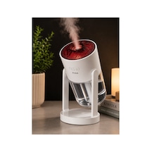 Alev Efektli Hava Nemlendirici 280 Ml Ultrasonik Sessiz Aroma Difüzör, Led Gece Lambası, Otomatik Kapanma-14925