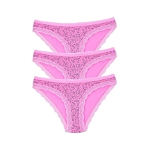 Kadın 3'Lü Paket Desenli Bikini Külot Pembe (481017804)-Tek Ebat-Pembe Kadın 3'Lü Paket Desenli Bikini Külot Pembe (481017804)-Tek Ebat-Pembe