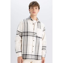 DeFacto Regular Fit Polo Yaka Kareli Oduncu Flanel Uzun Kollu Gömlek D4133AX24WNER103 DeFacto Regular Fit Polo Yaka Kareli Oduncu Flanel Uzun Kollu Gömlek D4133AX24WNER103