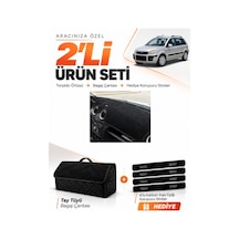 Ford Fusion 2009-2012 Uyumlu Torpido Örtüsü + Tay Tüyü Bagaj Çantası + Sticker Seti - Siyah