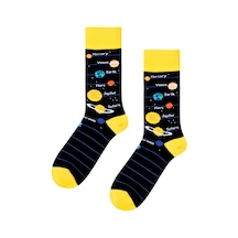 Carnaval Socks Gezegenler Desenli Renkli Çorap Çok Renkli