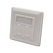 Keystone Jack Takmak İçin 2 Li Priz 50/50 Mm Çerçevesi 80/80 Mm , Tozdan Korumak Amacıyla Kapaklı-18210