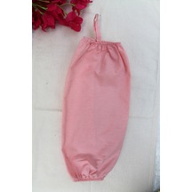Emtory Home Pembe Çift Lastikli Keten Poşetlik Mutfak Düzenleyici