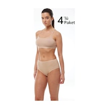 Malabadi 1030 4'lü Paket Kadın Modal Yüksek Bel Battal Slip & Külot Ten