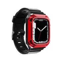 Kilifone -  Apple Uyumlu  Watch  42mm - Kordon Sert Pc Kasa Koruyuculu Silikon Kordon Krd-88
