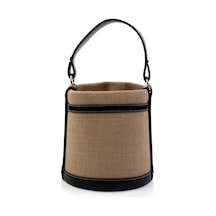 Bej Siyah Kadın Postacı Çanta C06573060018 Siyah