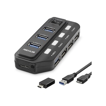 Usb Type-c 3.2 Gen1 Anahtarlı Hub 7 Port 5 Gbps Siyah U332