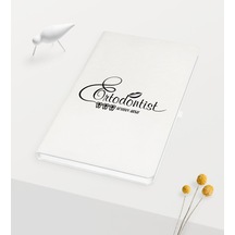 Kişiye Özel Ortodontist Temalı Beyaz Defter - 1 Beyaz