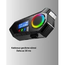 500mah - 581 - Batlı Bluetooth 5.4 İnterkom Led Ekranlı - Glblseme - Fm Destekli
