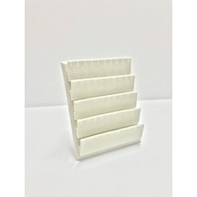 Yerli Üretim Süet Kumaş 20/16 Cm Krem Renk Ayaklı Küpe Standı Çok Renkli