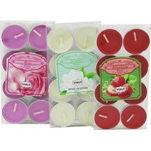 Renkli Tea Light 8 Parça Mum Çilek Kokulu 4915 Çok Renkli
