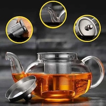 Epinox Cam Demlik Çelik Süzgeç 500 ML Şeffaf