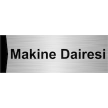 Makine Dairesi 5x20cm Gümüş Renk Metal Yönlendirme Levhası