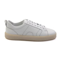 Beyaz Hakiki Deri Erkek Sneaker E01442500643 Beyaz