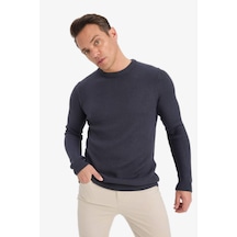 Defacto Standart Fit Bisiklet Yaka Triko Kazak C8814ax25wnar184 Antrasit