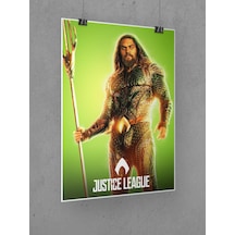 Adalet Birliği Poster 45x60cm Aquaman Afiş - Kalın Poster Kağıdı Dijital Baskı
