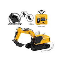 Jcb Lisanslı 3'ü 1 Arada Uzaktan Kumandalı Ekskavatör Oyuncak Metal Kepçeli Rc Ekskavatör Oyuncakları İnşaat Aracı