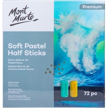 Mm Yumuşak Pastel Yarım Çubuk 72'li Çok Renkli