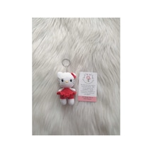 Amigurumi Organik Örgü Oyuncak Anahtarlık Kırmızı