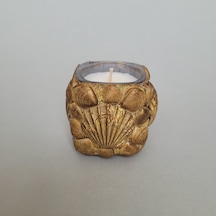 Âric Sarı Deniz Kabuklu Bardakta Dekoratif Soya Wax Mum 003