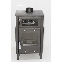 Dorello Soba Troy Model 3 Tarafı Camlı Kuzineli Soba