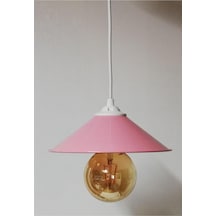 Tekay Aydınlatma Pembe Kız Çocuk Odası Avizesi,pembe Metal Avize Pembe 20 X 53 Çok Renkli