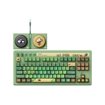 Windows Pc Ve Android İçin Retro 87 Mekanik Klavye, Orman Wonder