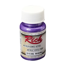 Metalik Kumaş Boyası 50 Cc. 3136 Mor Çok Renkli