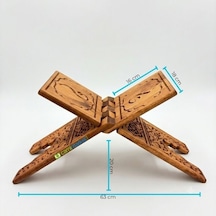 Rahle Ahşap Oymalı Rahle 55 Cm