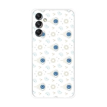 Samsung Galaxy A24 Uyumlu Nazar Boncuğu Güneş Ve Hilal Baskılı Silikon Kılıf Renkli