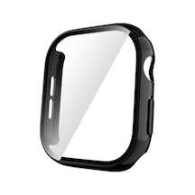 Ekılıf - Apple Uyumlu  Watch 10 42mm - Kasa Koruyucu Sert Pc Kasa Ve Ekran Koruyucu Watch  Gard 35 - Koyu Siyah