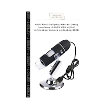 Hobi Aleti Gelişmiş Mercek Detay İnceleme -1600x Usb Dijital Mikroskop Kamera Endoskop 8led