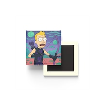 Hawkeye - 9x9 Cm Baskılı Kare Buzdolap Magneti