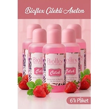 Bioflex Çilekli Aseton 220 Ml 6 Adet