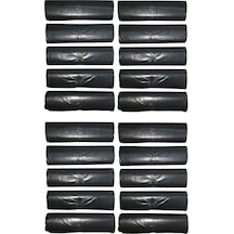 Büyük Boy Çöp Poşeti 65x80 Cm 50 Lt 10'lu Rulo 20 Paket Siyah