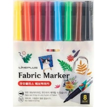 Tekstil Kumaş Kalemi Markörü 8 li Keçeli Kalem Fabric Marker Tekstil Markörü 8 Renk 1  Paket