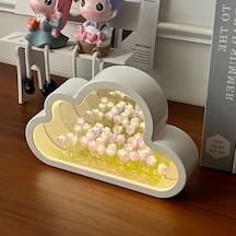 Metabagua Lale Bulut Ayna Yaratıcı Gece Lambası El Yapımı Dıy Sevgililer Günü Hediyesi Kızlar Için Usb Plug-ın Atmosfer Lambası Cudksk Mor