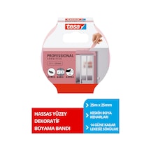 Profesyonel Maskeleme Bandı, Hassas Yüzeyler İçin, Keskin Kenar Boya Bandı, 25mx25mm