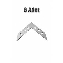 6 Adet L Saç Gönye 8x8 Cm - Mobilya Köşe Birleştirici Ve Güçlendirici
