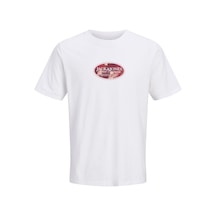 Jack & Jones Montauk Front Erkek Beyaz Tişört 12297890-bw