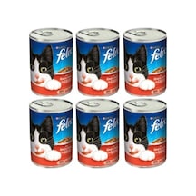 6 Lı Felix 400 Gr Sığır Etli Konserve Mama