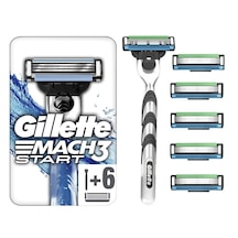 Gillette Mach3 Start Tıraş Makinesi + 6'lı Yedek Tıraş Bıçağı