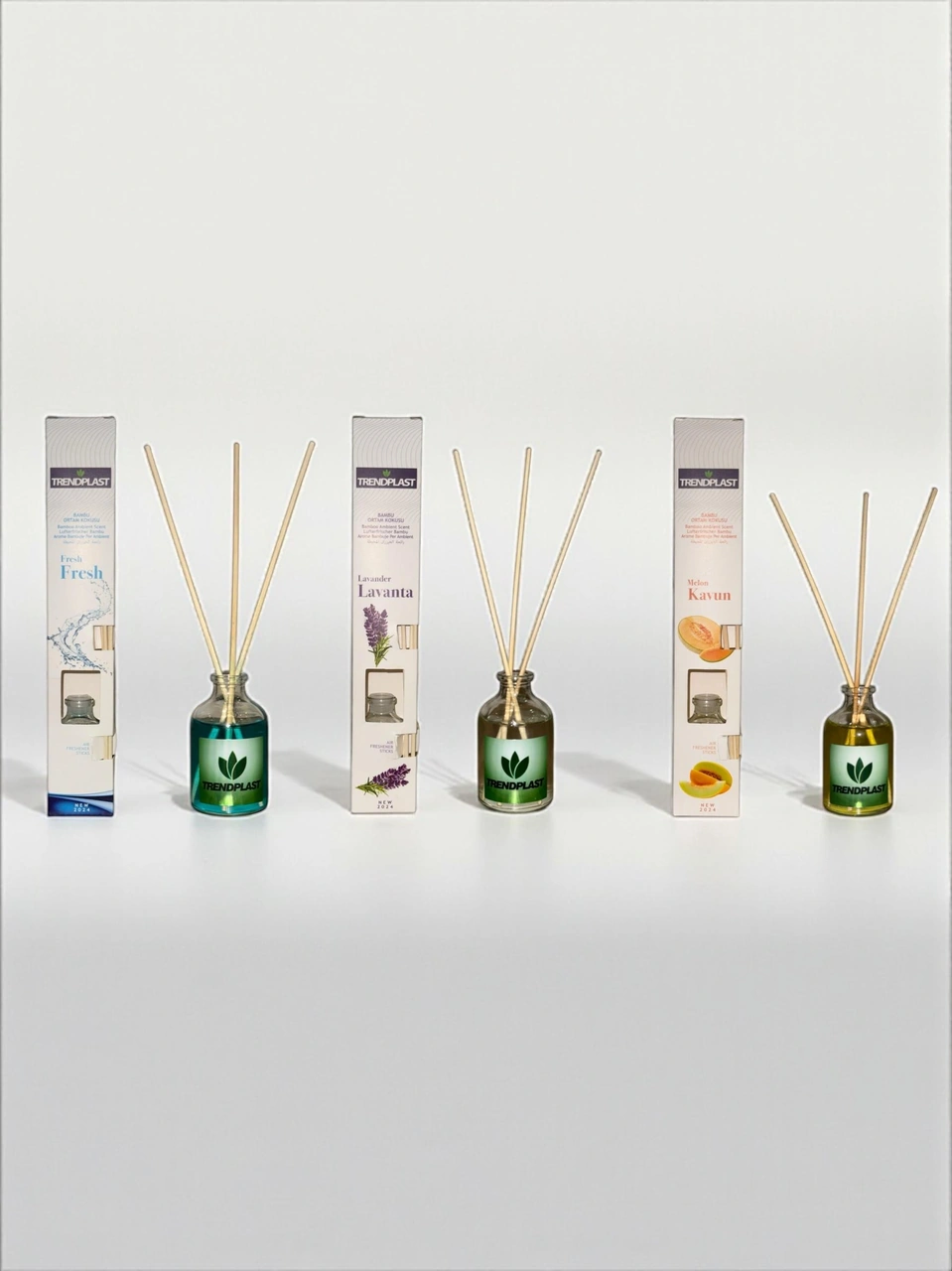 Bambu Çubuklu 3 Lü Set Aqua-kavun-lavanta Oda Kokusu 3x500 150 Ml Karışık
