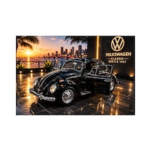 1:32 Ölçek Volkswagen Classical Beetle 1967 Diecast Model Araba Vosvos Özel Standlı