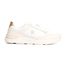 Tommy Hilfiger Casual Fashıon Runner Lth Beyaz Kadın Sneaker Beyaz
