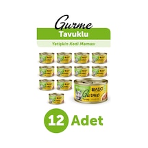 Bado Gurme Yaş Yetişkin Kedi Maması Hindi Etli 85 Gr 12 Adet