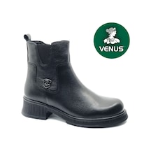 Venüs Nomen Hakiki Deri Kaymaz Taban Ortopedik Kadın Bot Siyah