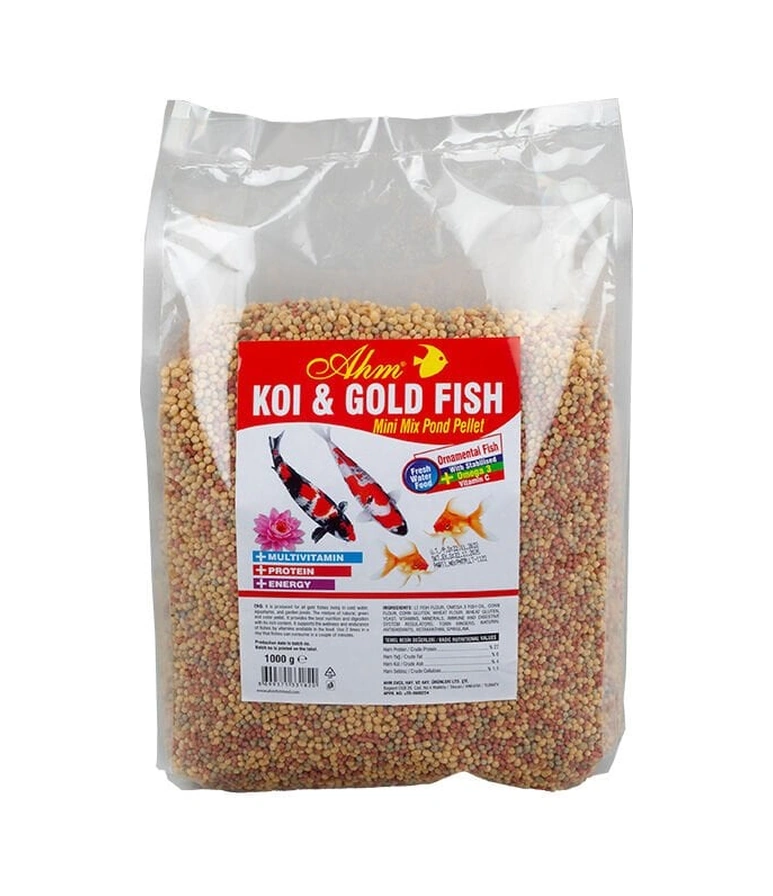 Ahm Marin Koi & Goldfish Mini Mix Pond Pellet 1000gr