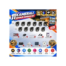 11 Kameralı 4k Sesli İp Güvenlik Kamerası Seti 5mp Gece Renkli Görüş 21 Warm Led Poe 421wsp